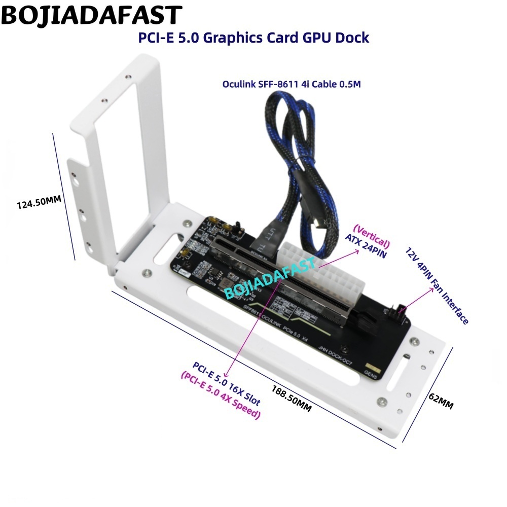 Oculink Egpu Dock Graphics Card - PCI-E 5.0 16X GEN5 어댑터 카드