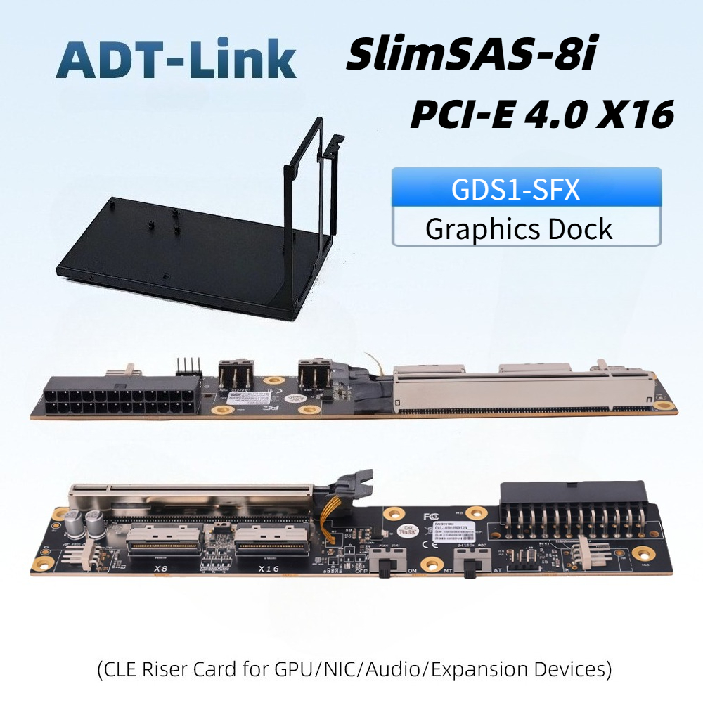 듀얼 SlimSAS 8i 그래픽 GPU 도크 외부 그래 - Oculink Egpu Dock Graphics Card 리뷰 및 가격